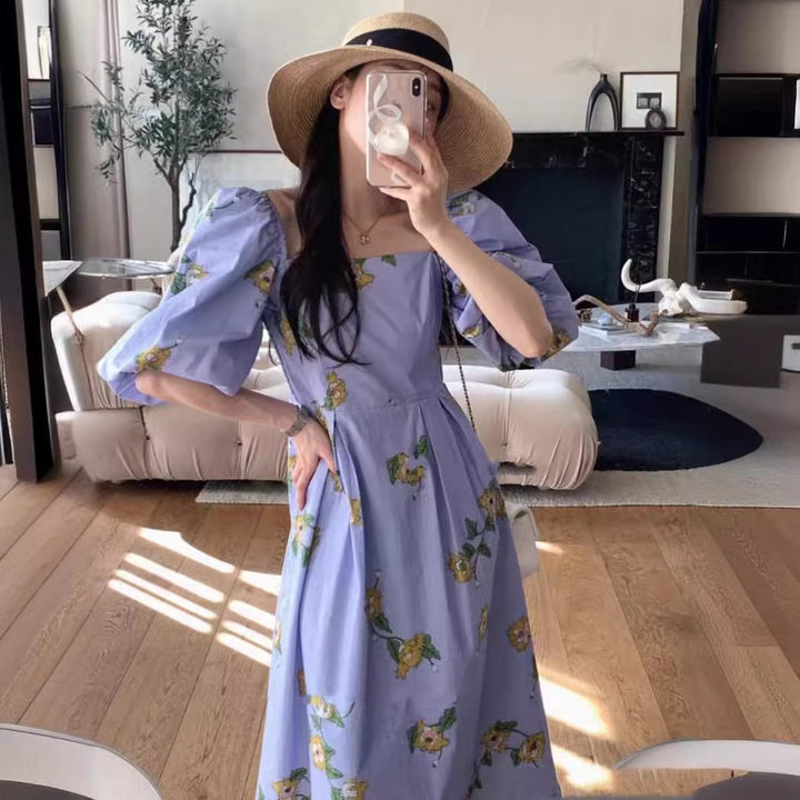 【dress】パフスリーブワンピース　M24735