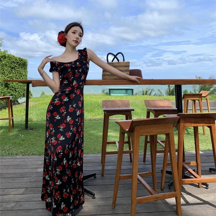 【dress】花柄キャミワンピース　M24710