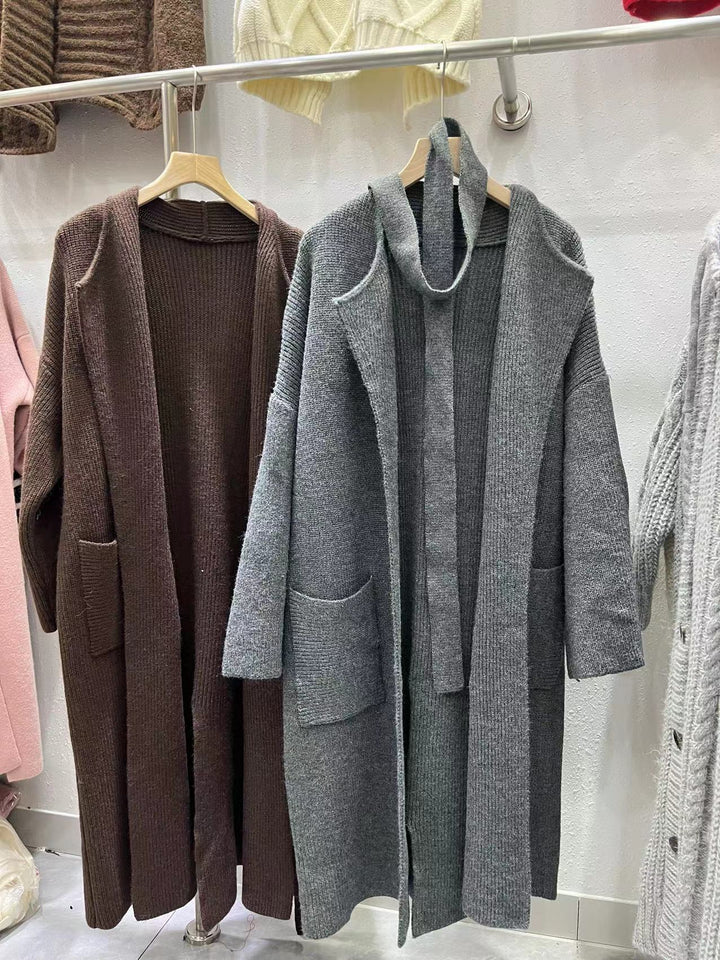 【outer】ロング丈ニットカーデ　M27146