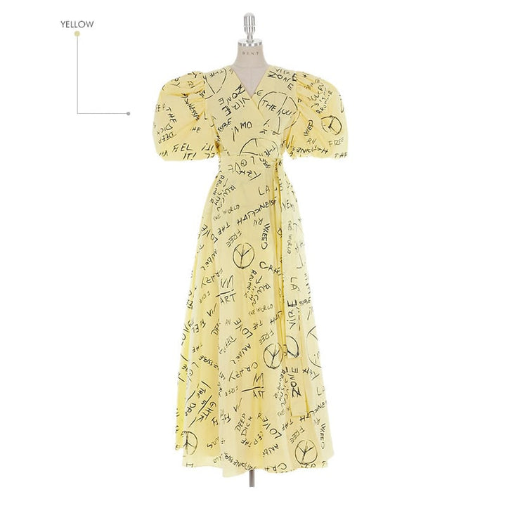 【dress】高級感 エレガントオシャレVネックデートワンピース　M17132