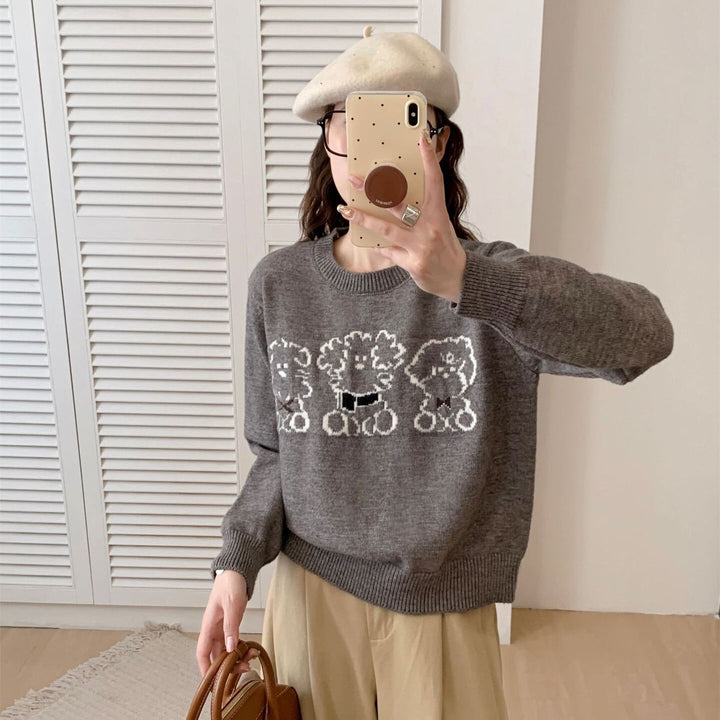 【tops】カートゥーンニットセーター　M27313