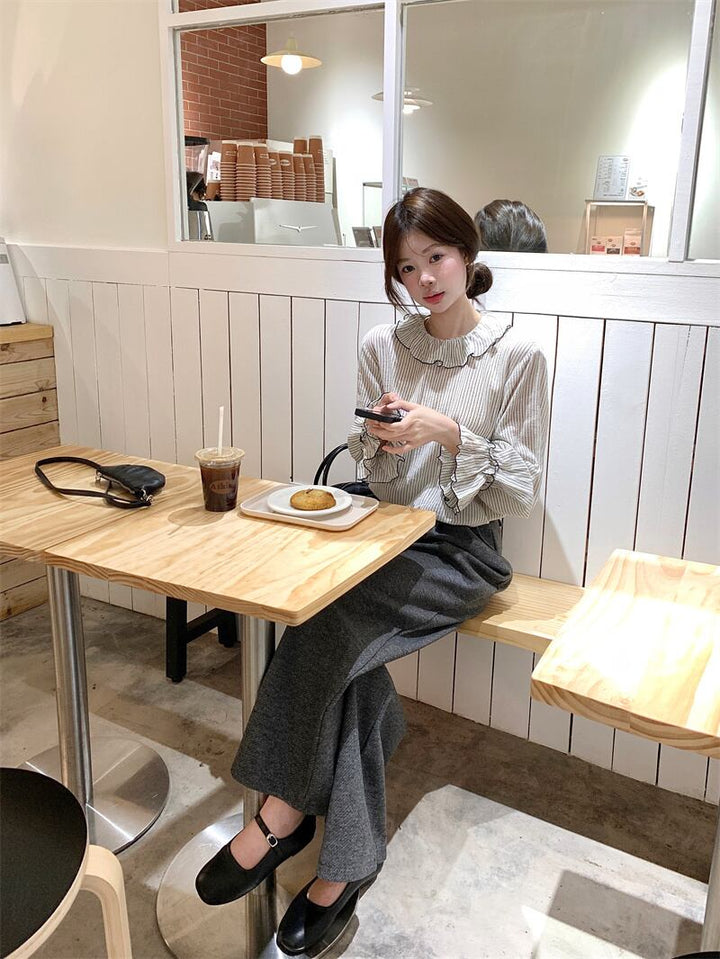 【tops】フリルシャツトップス　M29452