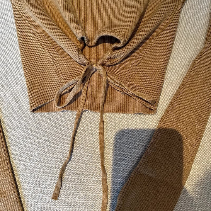 【tops】蝶ニットトップスアームカバー付き　M18077