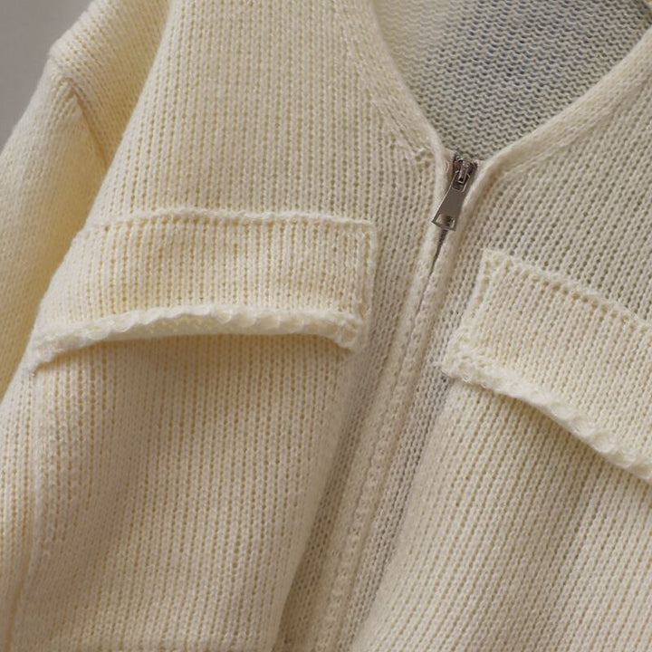【outer】ファスナーニットカーデ　M28629