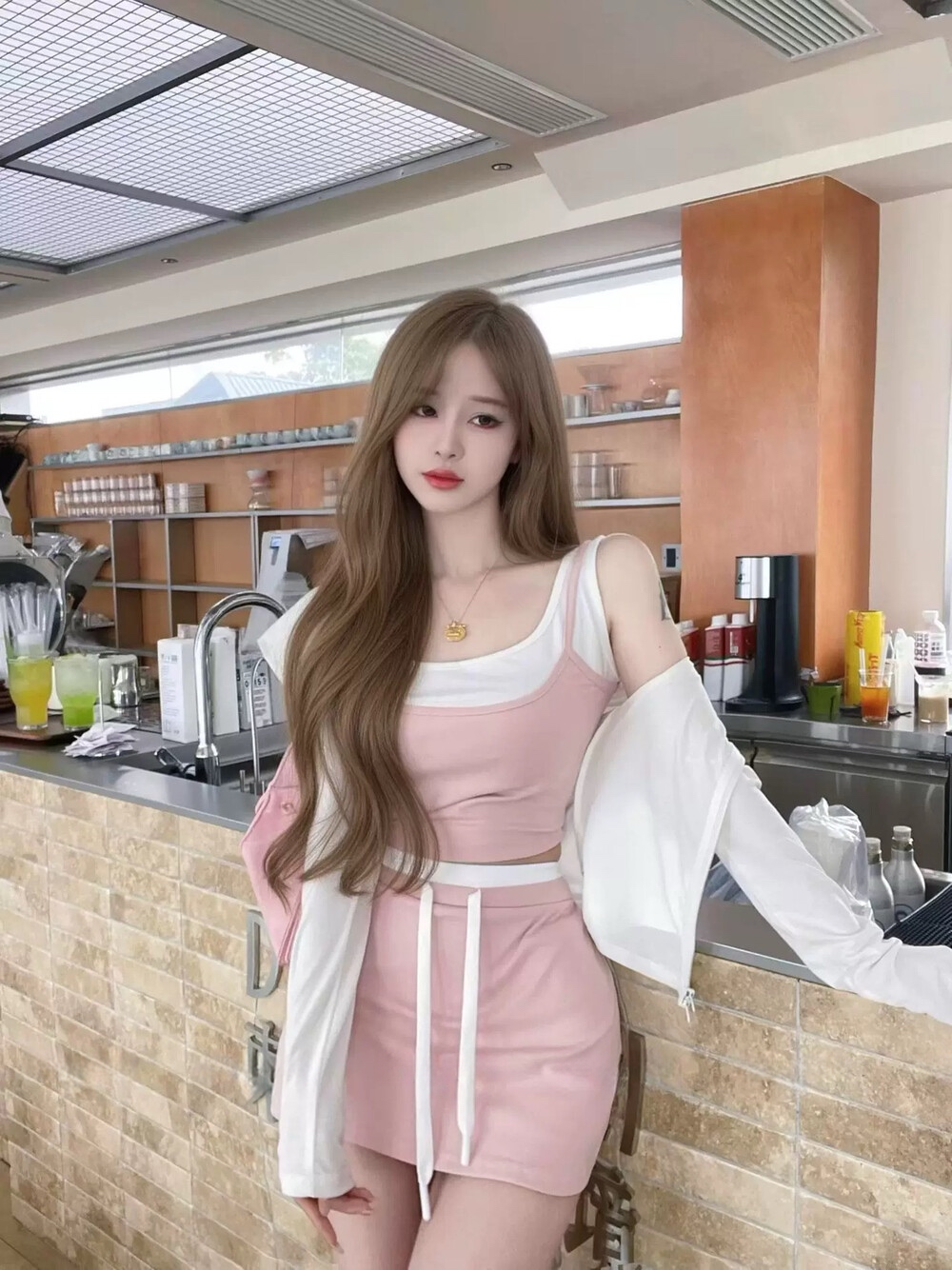 【set】UVカットパーカー×キャミソール×ミニスカート3ピース　N3594