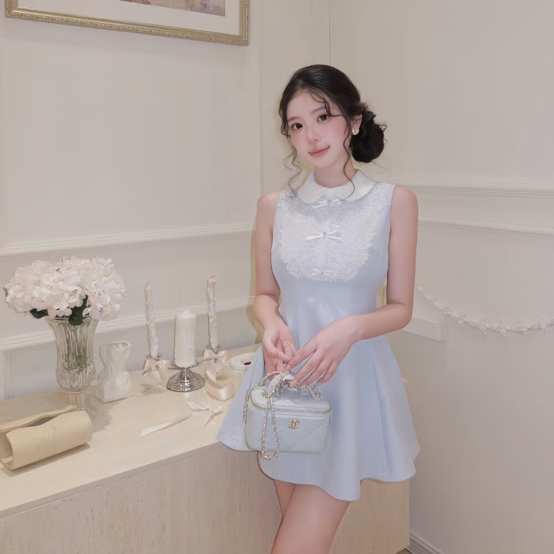 【dress】ノースリーブフリルミニワンピース　N3598
