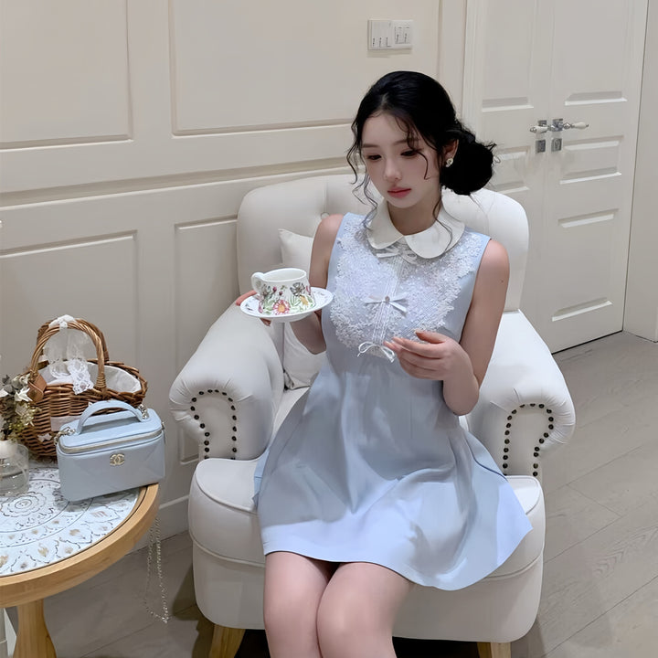 【dress】ノースリーブフリルミニワンピース　N3598