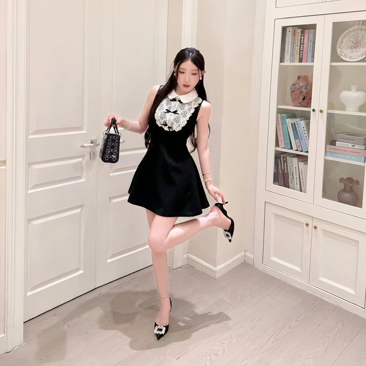 【dress】ノースリーブフリルミニワンピース　N3598