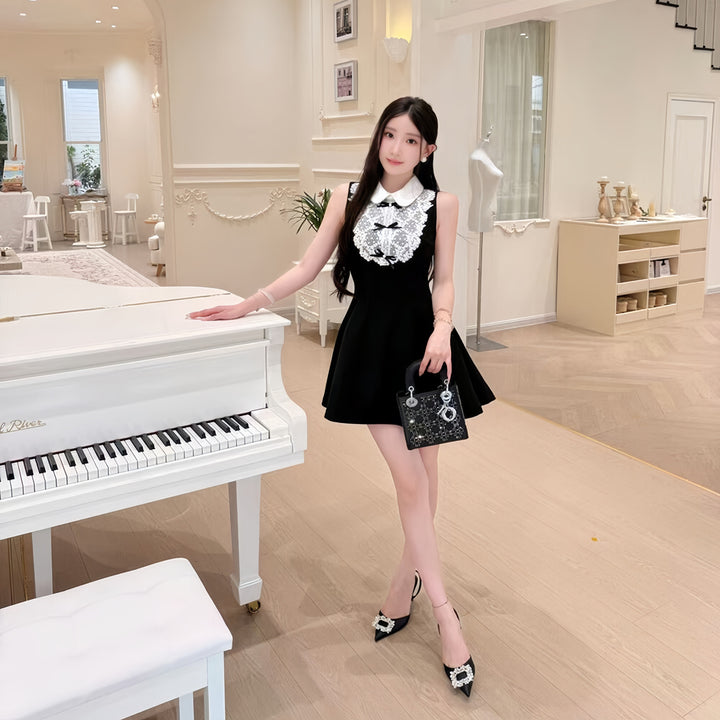【dress】ノースリーブフリルミニワンピース　N3598