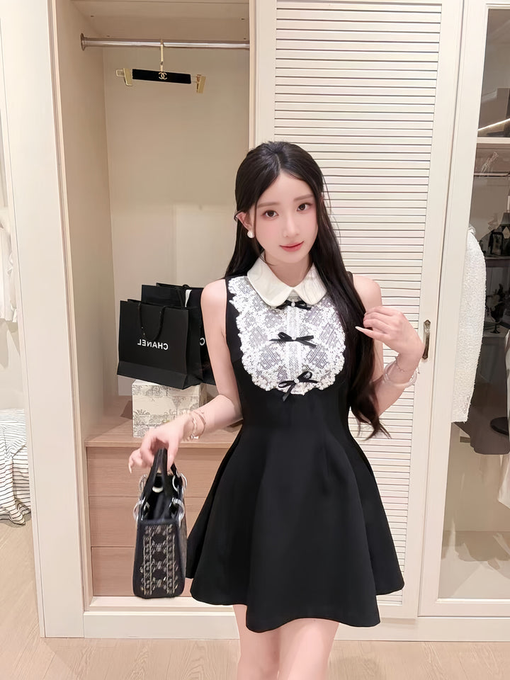 【dress】ノースリーブフリルミニワンピース　N3598