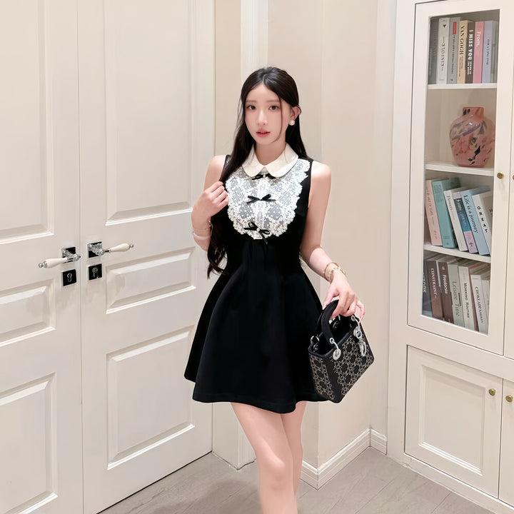 【dress】ノースリーブフリルミニワンピース　N3598