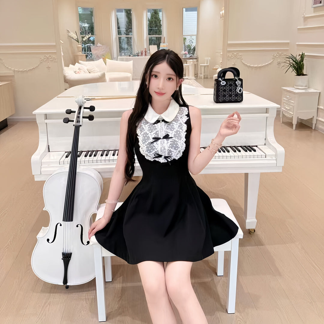 【dress】ノースリーブフリルミニワンピース　N3598