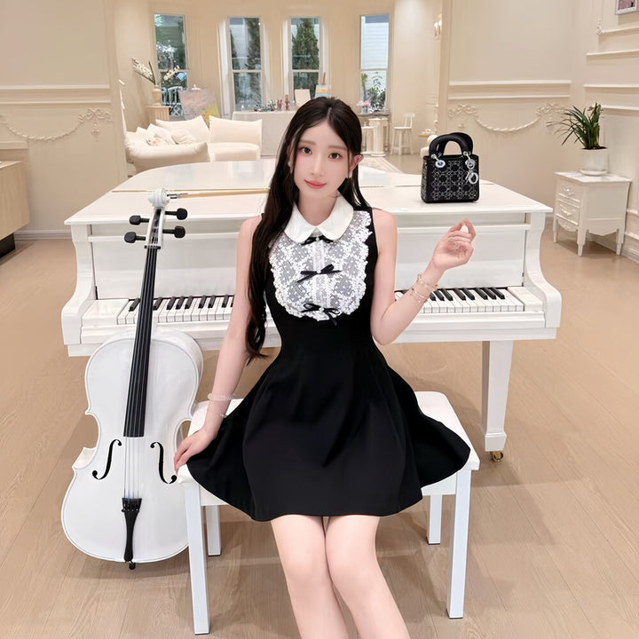 【dress】ノースリーブフリルミニワンピース　N3598