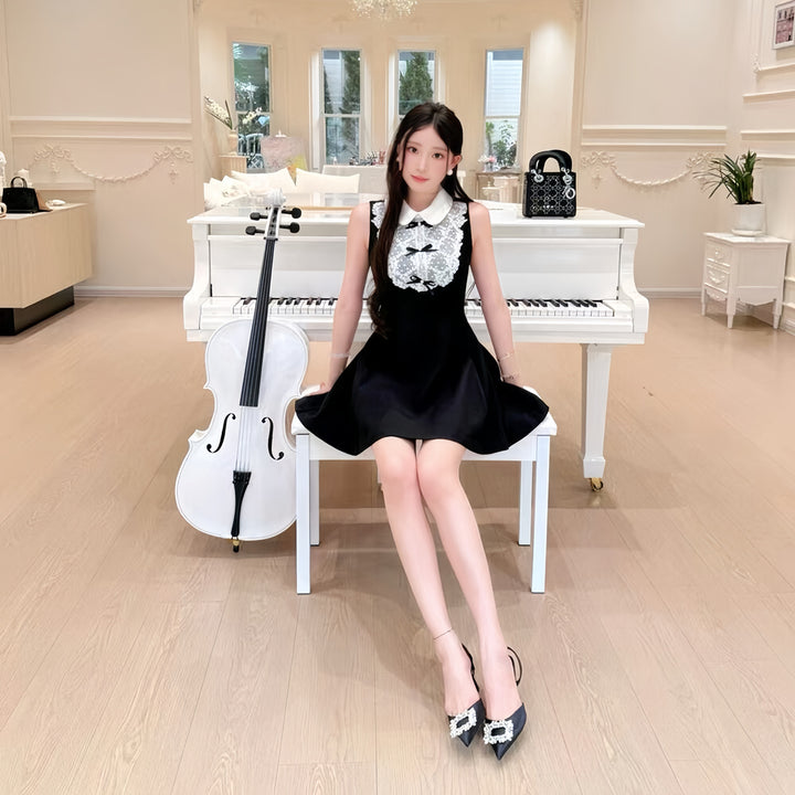 【dress】ノースリーブフリルミニワンピース　N3598