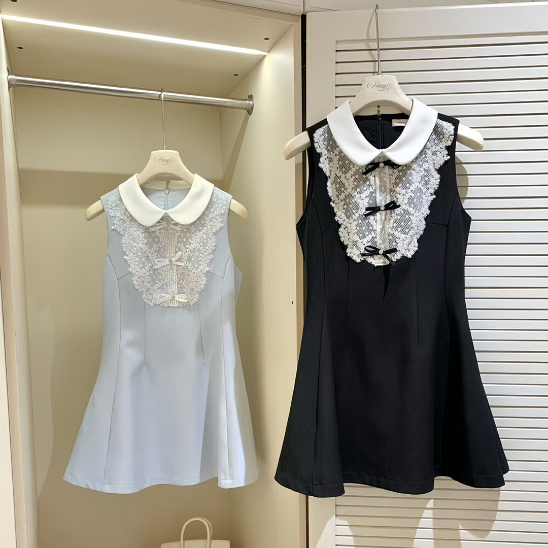 【dress】ノースリーブフリルミニワンピース　N3598