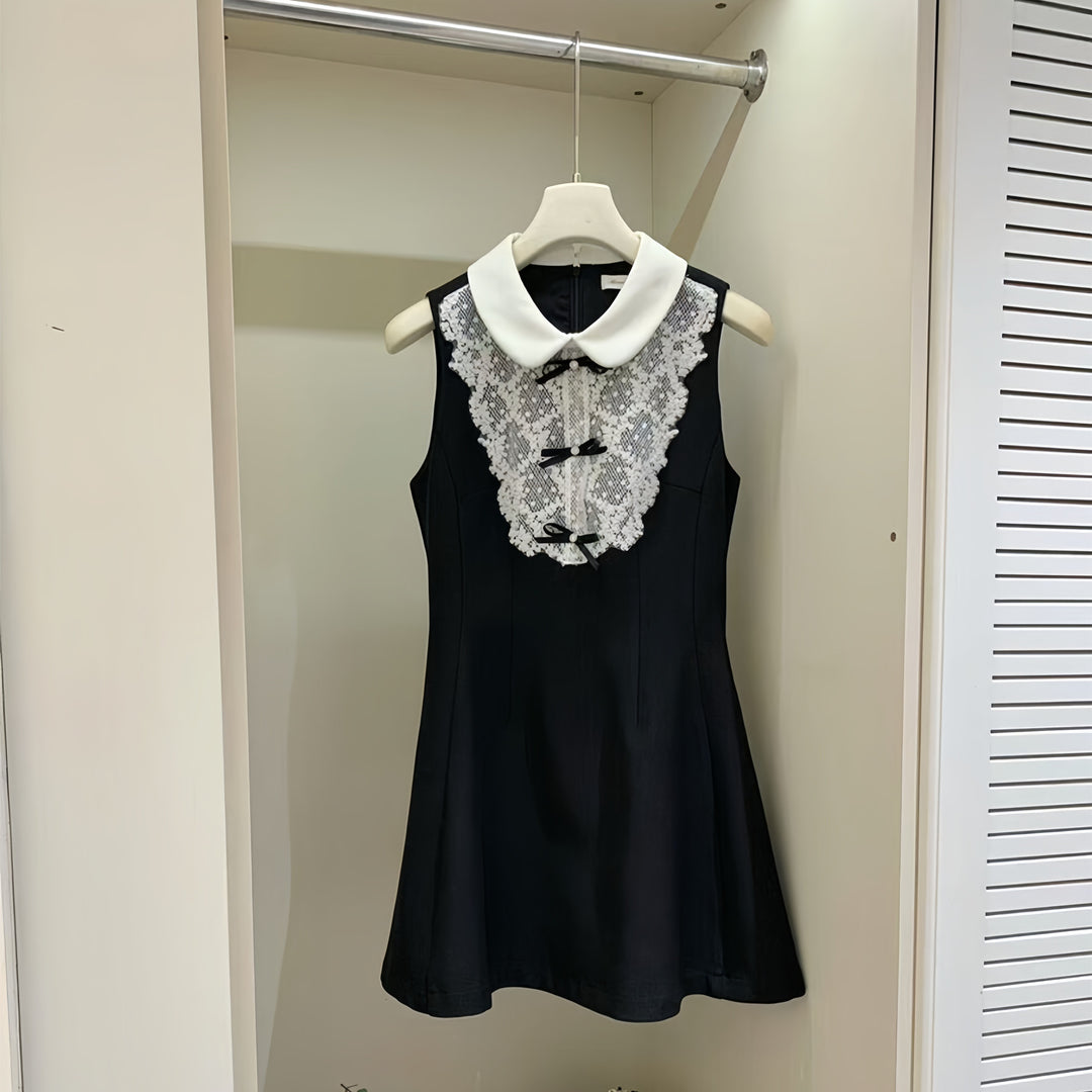 【dress】ノースリーブフリルミニワンピース　N3598