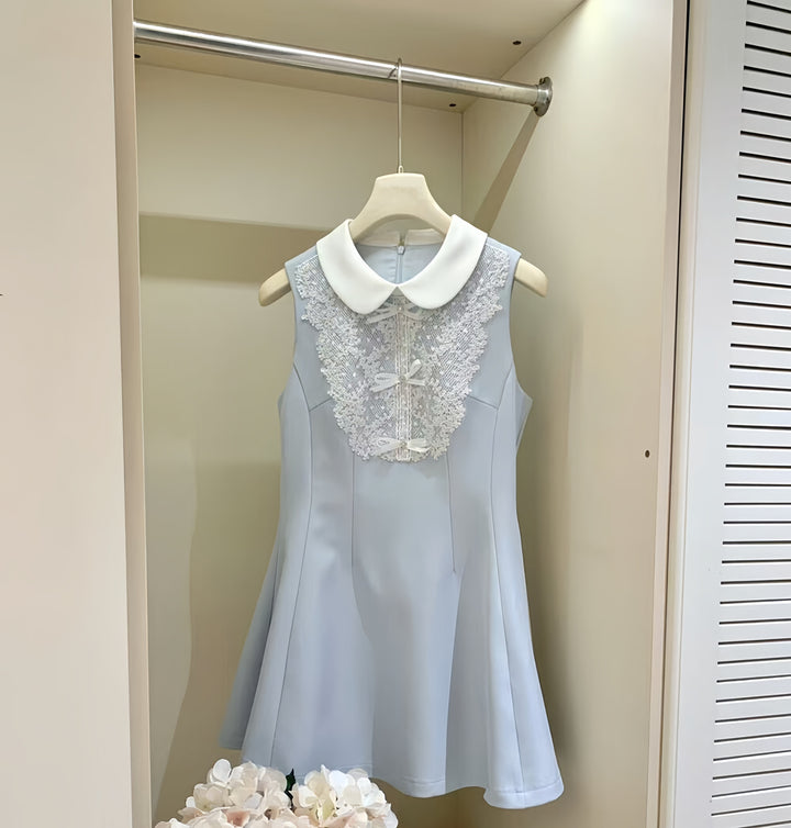 【dress】ノースリーブフリルミニワンピース　N3598