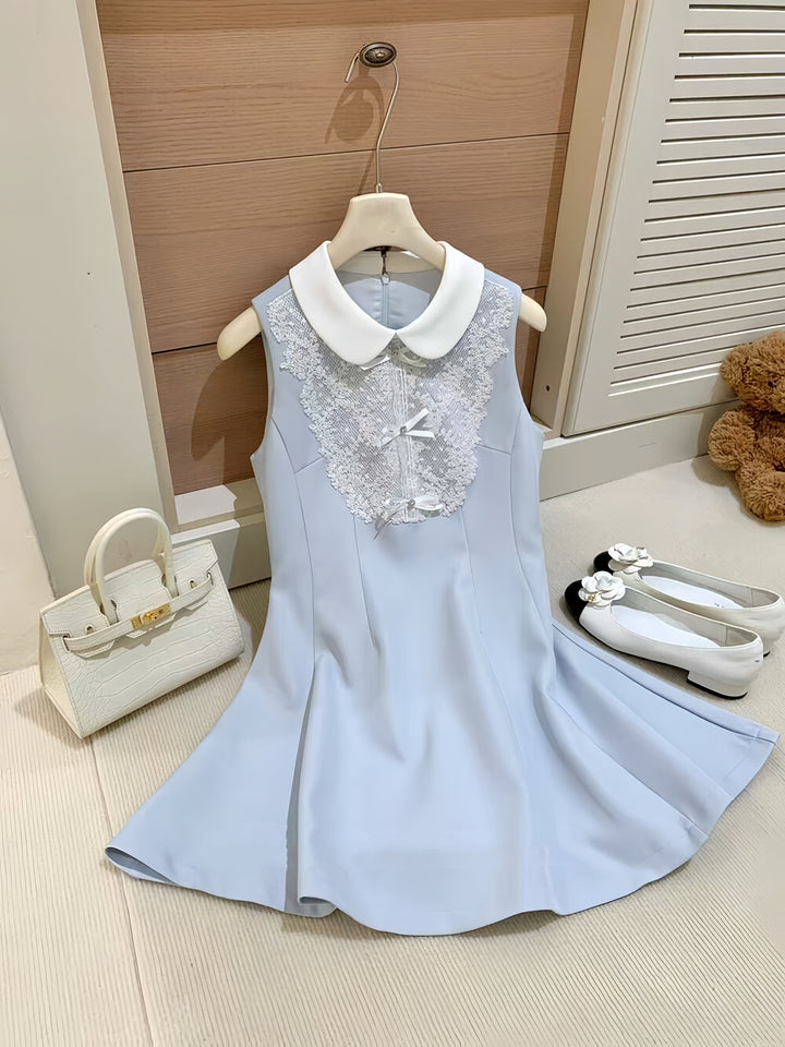 【dress】ノースリーブフリルミニワンピース　N3598