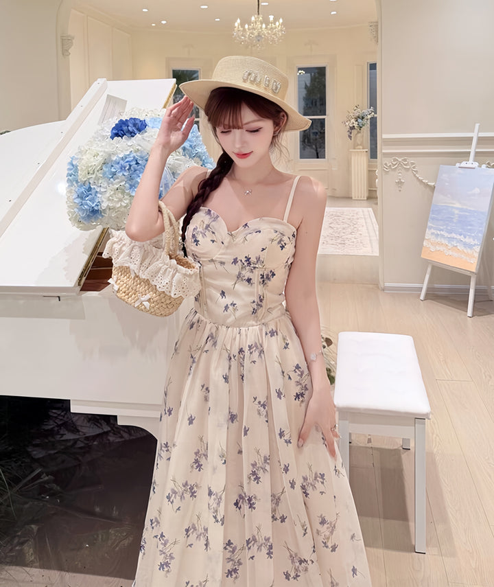 【dress】フラワープリントキャミワンピース　N3607