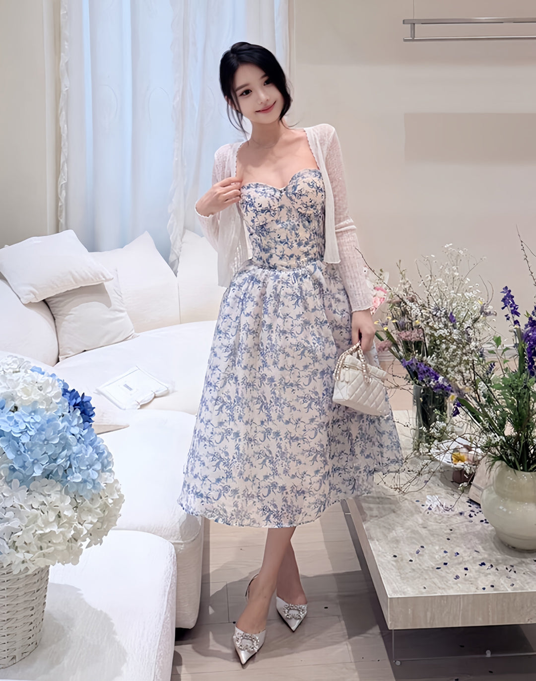 【dress】フラワープリントキャミワンピース　N3607