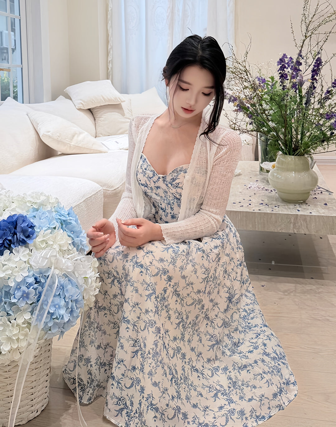 【dress】フラワープリントキャミワンピース　N3607