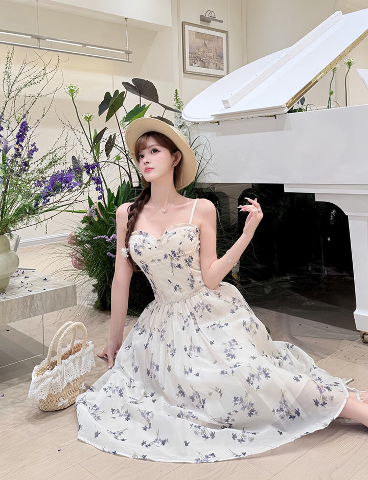 【dress】フラワープリントキャミワンピース　N3607