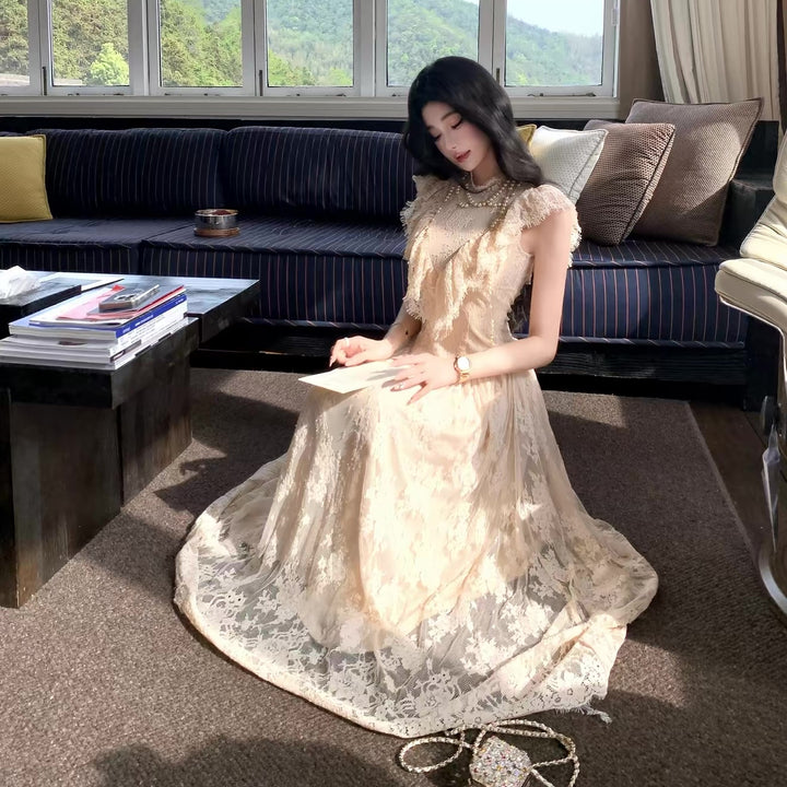 【dress】フリルレースワンピース　N3608