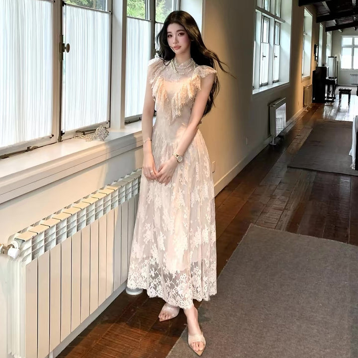 【dress】フリルレースワンピース　N3608