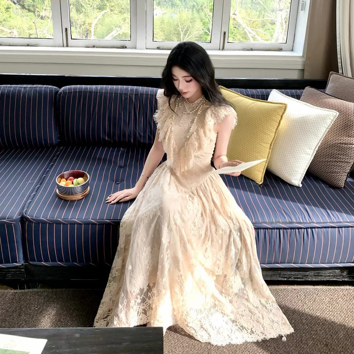 【dress】フリルレースワンピース　N3608