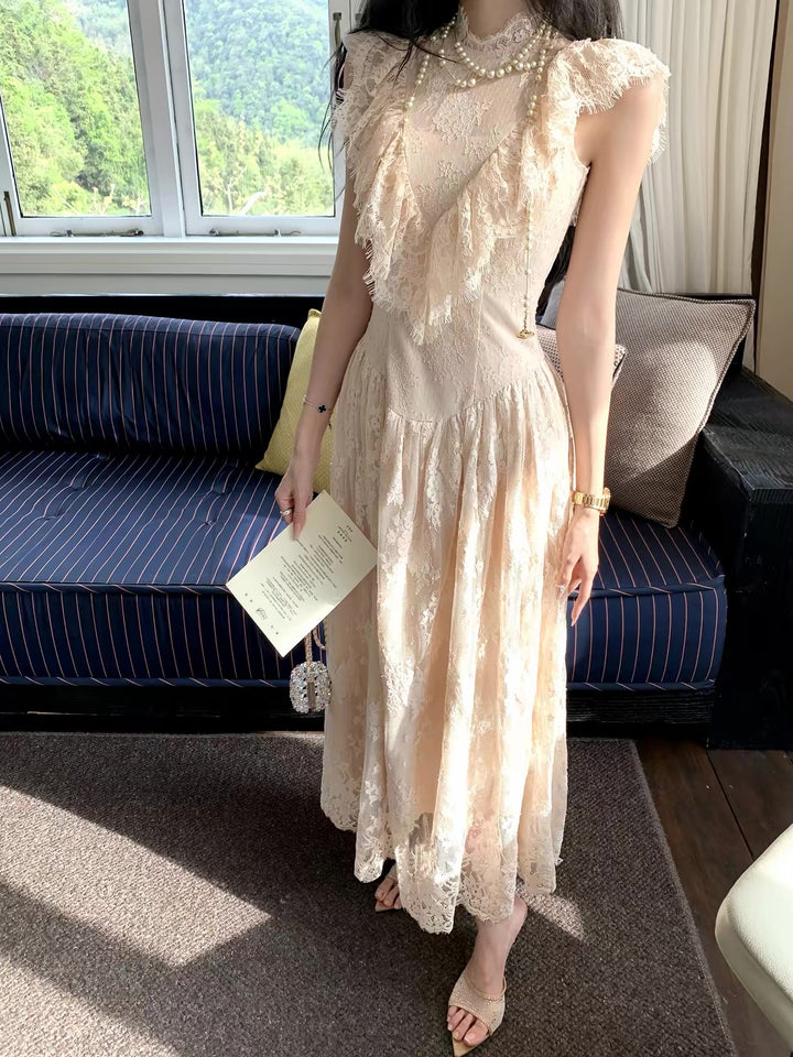 【dress】フリルレースワンピース　N3608