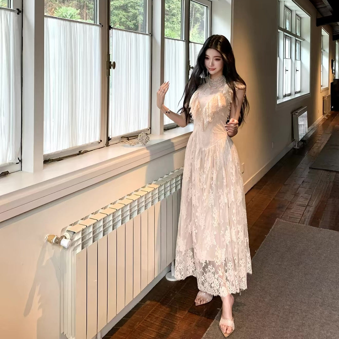 【dress】フリルレースワンピース　N3608