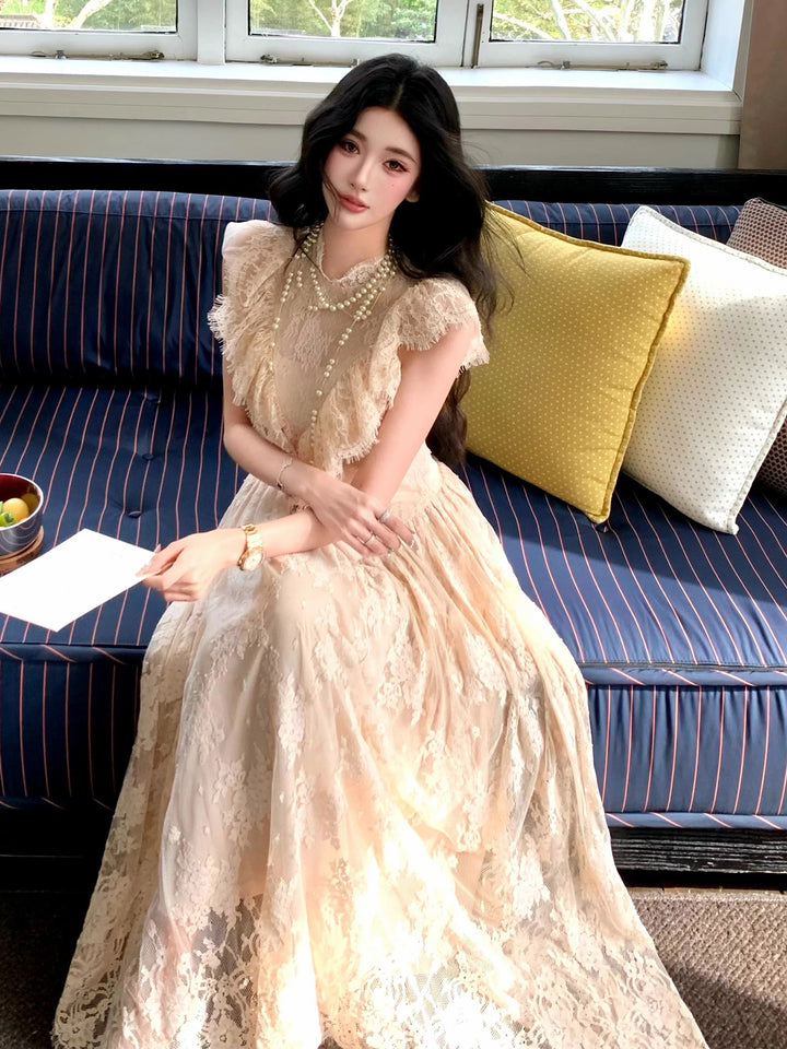 【dress】フリルレースワンピース　N3608