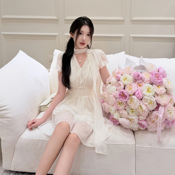 【dress】ボウタイミニワンピース　N3609