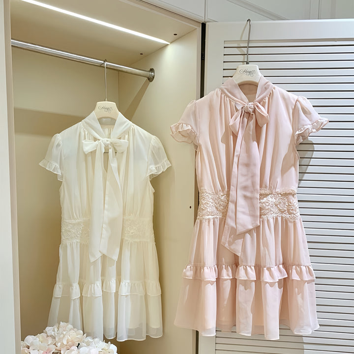 【dress】ボウタイミニワンピース　N3609