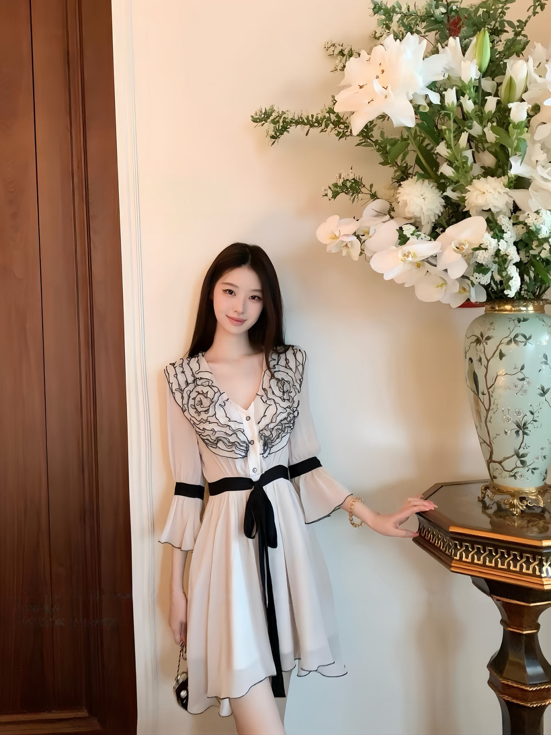 【dress】フリルミニワンピース　K0563