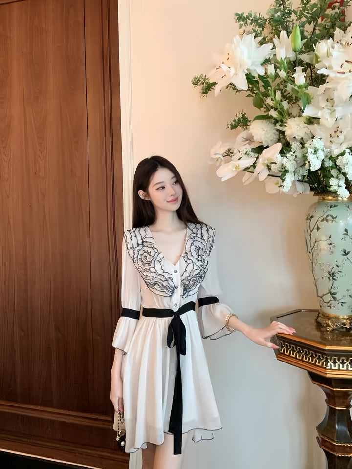 【dress】フリルミニワンピース　K0563