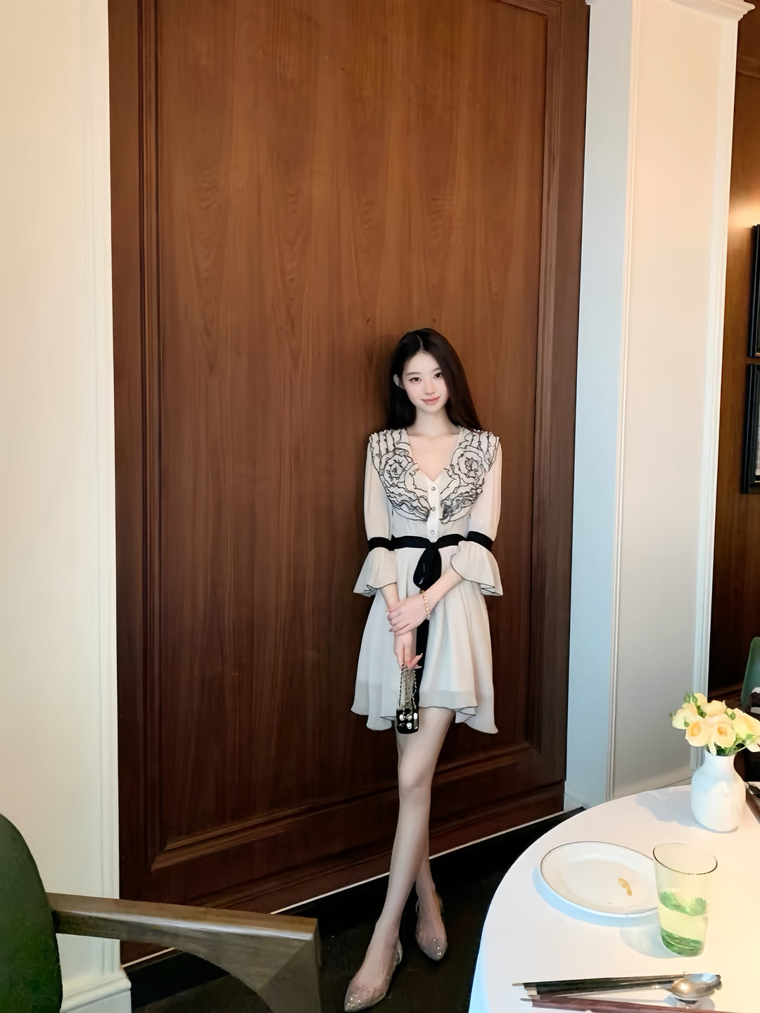 【dress】フリルミニワンピース　K0563