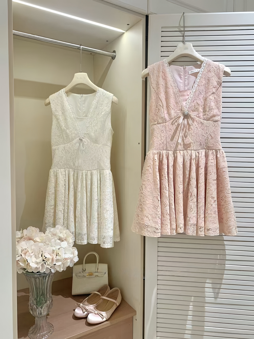 【dress】レースミニワンピース  K0566