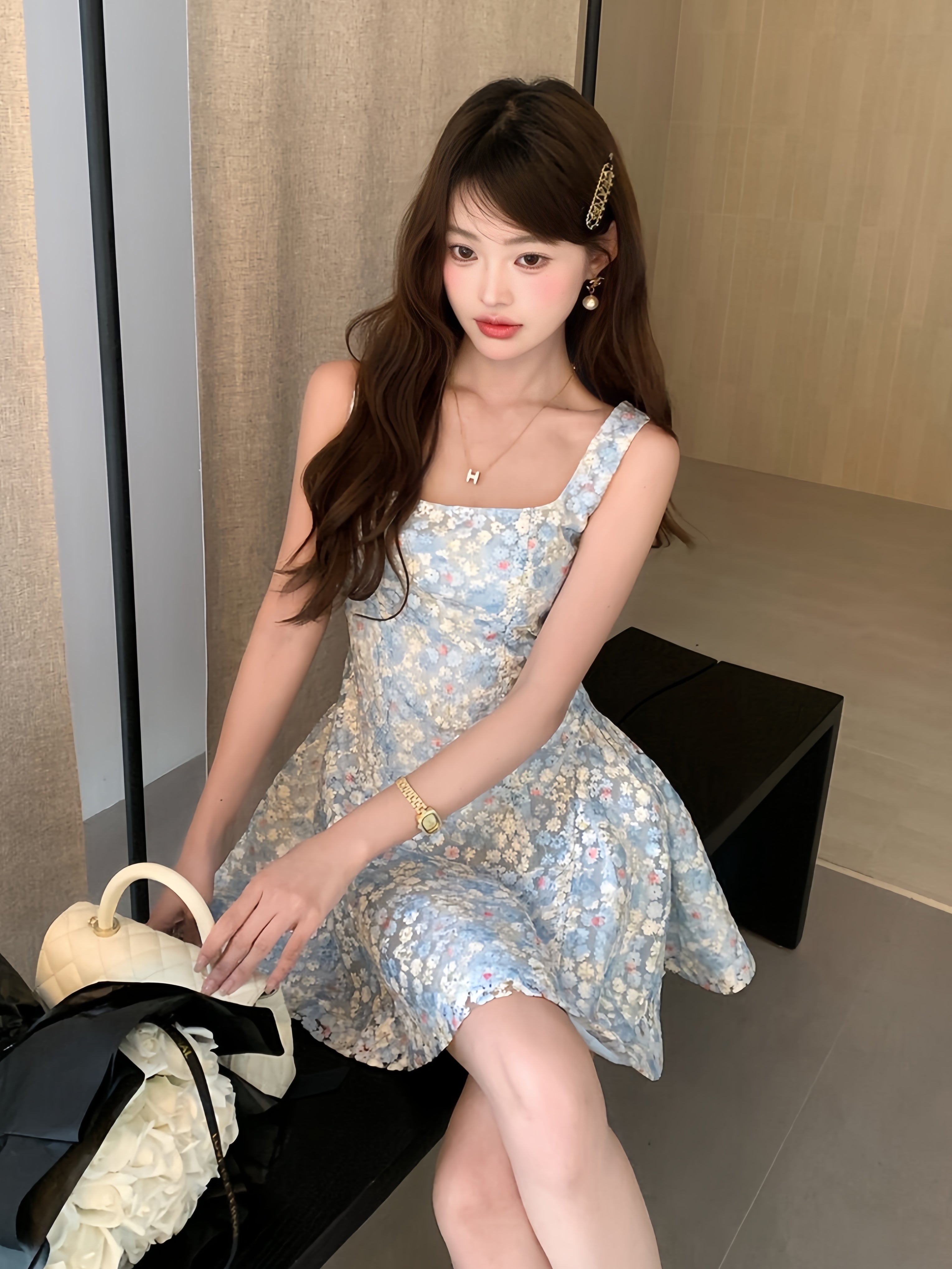 dress】フラワーレースミニワンピース K0572 – NANASTYLE