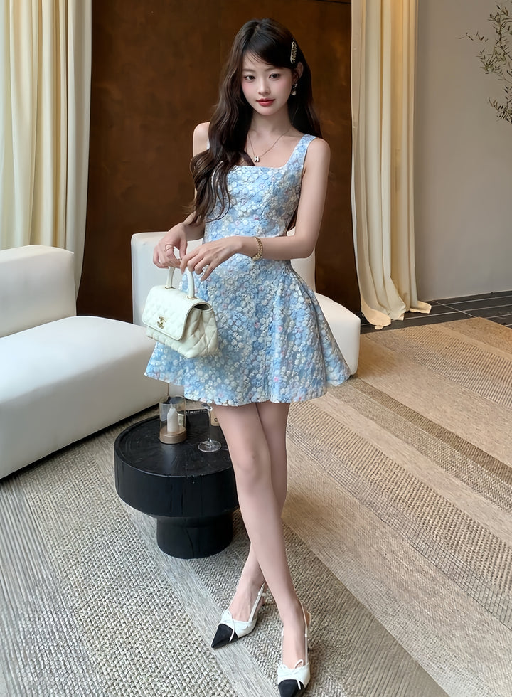 【dress】フラワーレースミニワンピース  K0572