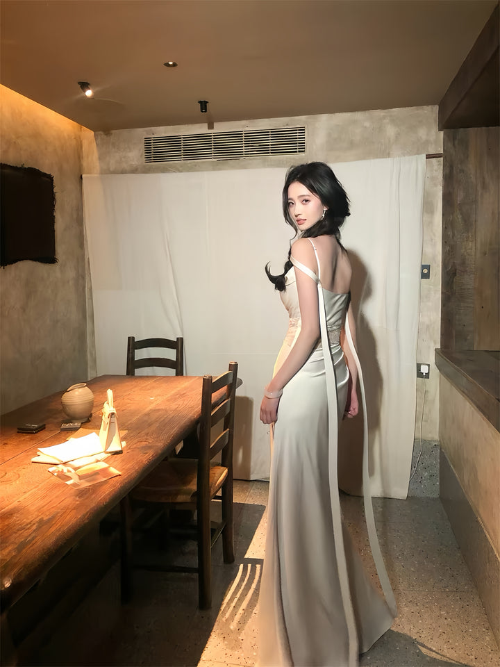 【dress】レースドッキングマーメイドワンピース  K0573