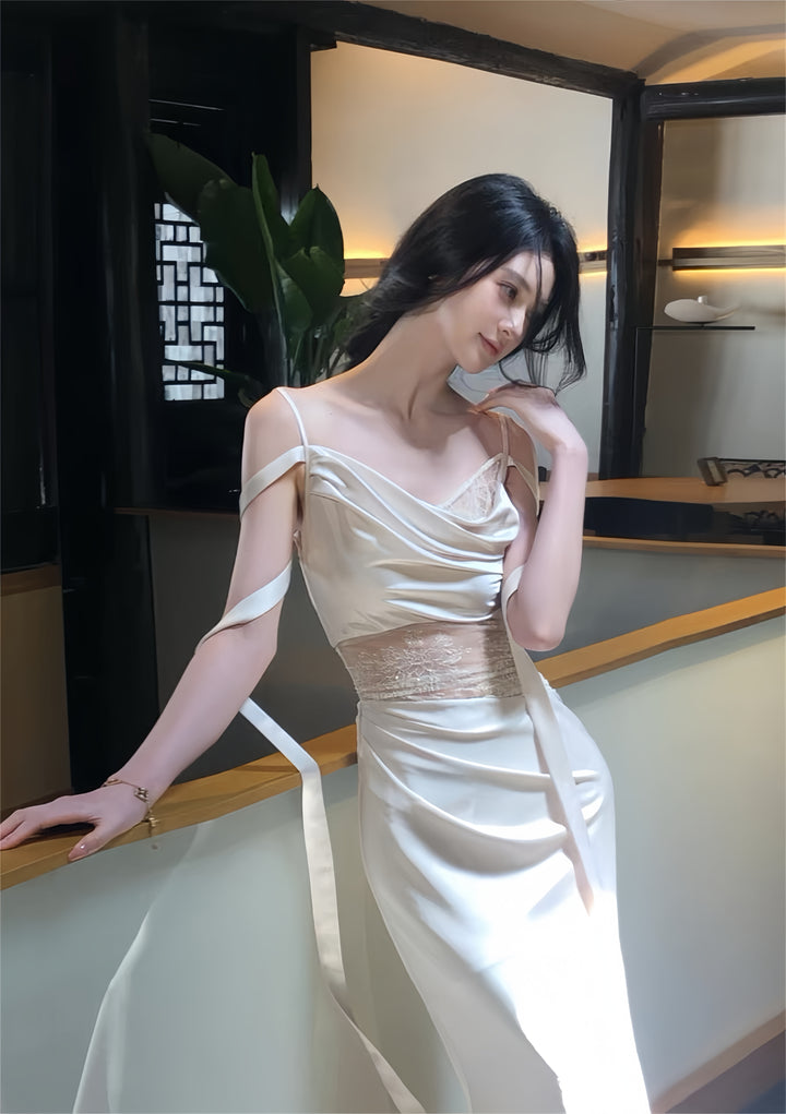 【dress】レースドッキングマーメイドワンピース  K0573