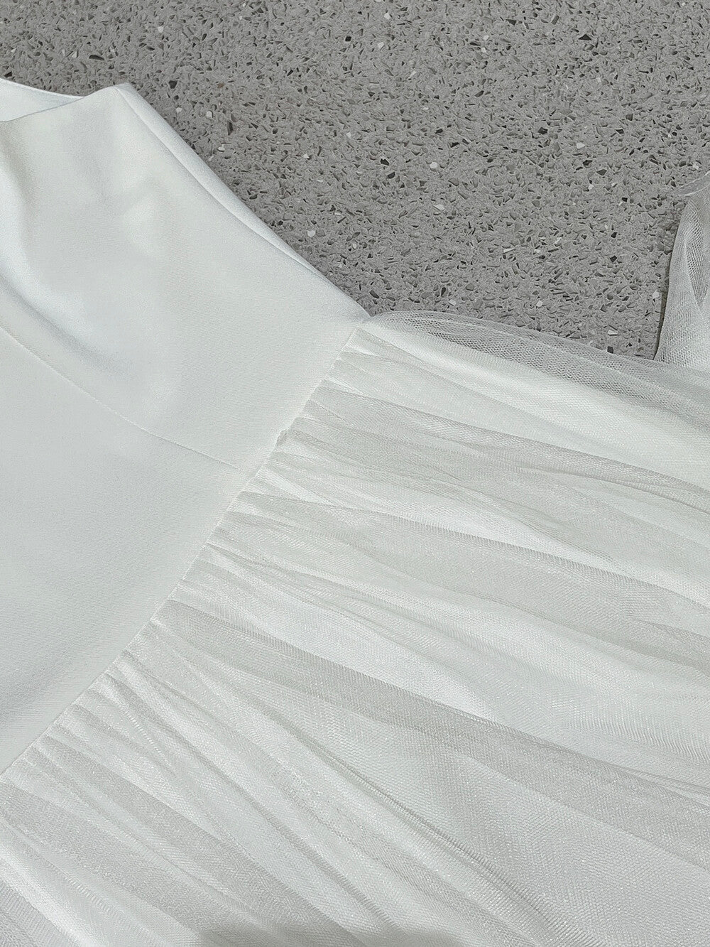 【dress】レースチュールドッキングロングワンピース　N3622