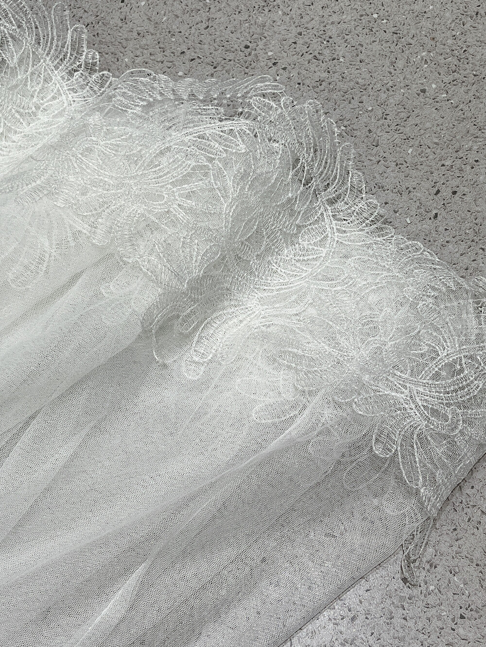 【dress】レースチュールドッキングロングワンピース　N3622