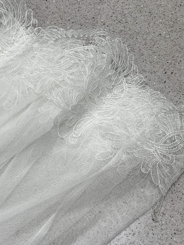 【dress】レースチュールドッキングロングワンピース　N3622