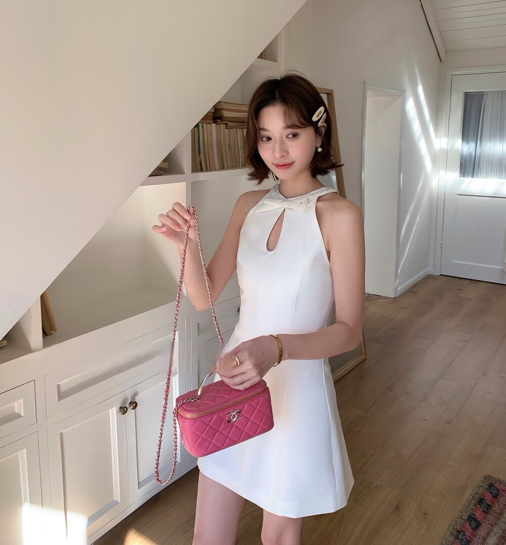 【dress】リボンミニワンピース      K0579