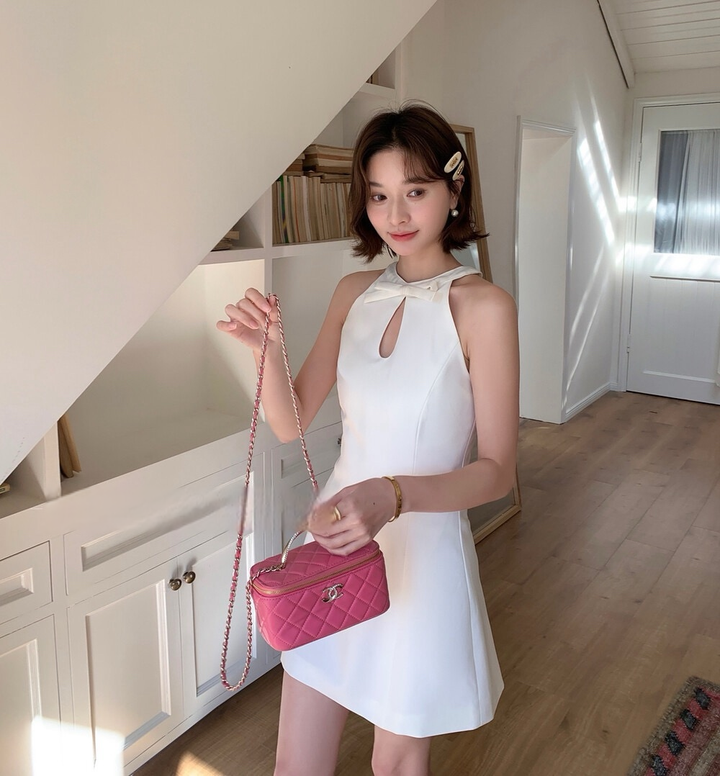 【dress】リボンミニワンピース      K0579