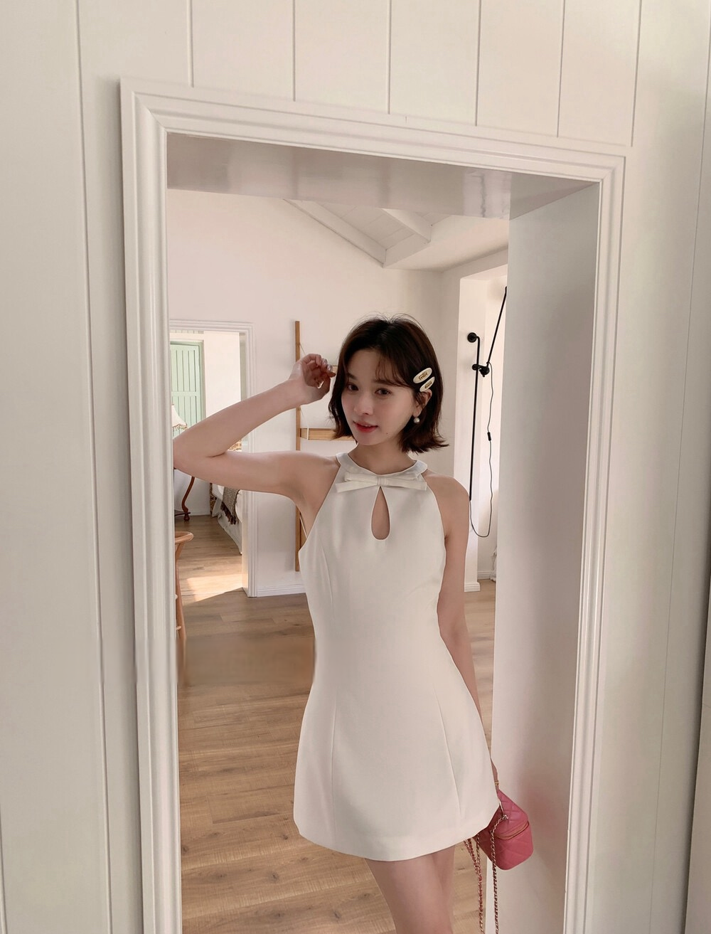 【dress】リボンミニワンピース      K0579