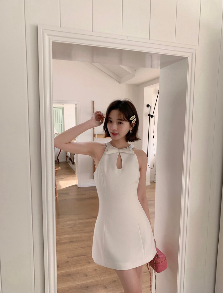 【dress】リボンミニワンピース      K0579