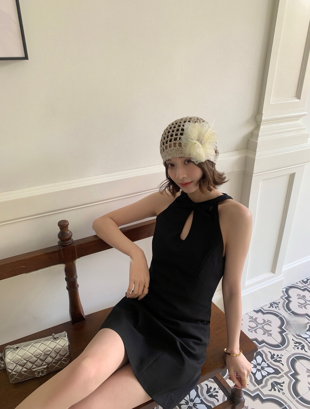 【dress】リボンミニワンピース      K0579
